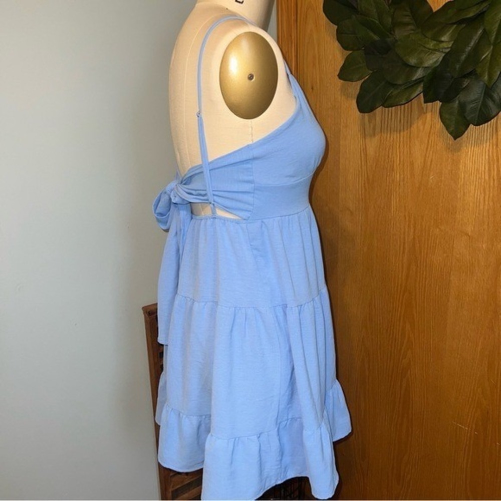 altard state fable tiered mini dress  Size Large baby blue - Picture 5 of 11
